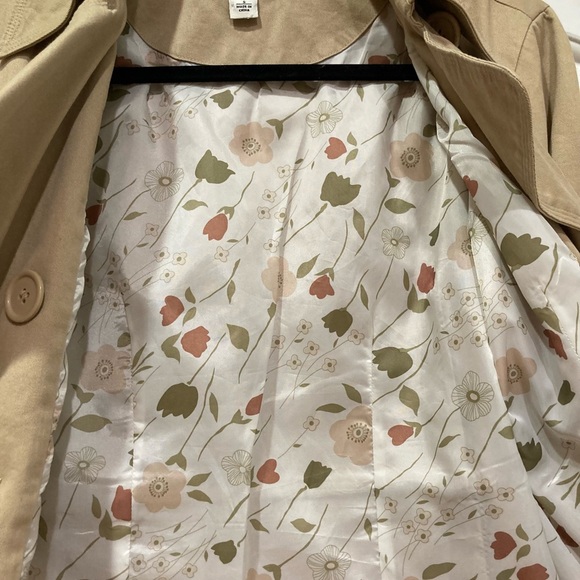 CATO Beige Tan Khaki Double Breasted Preppy Utility Peacoat Blazer Jacket, S - Picture 4 of 8